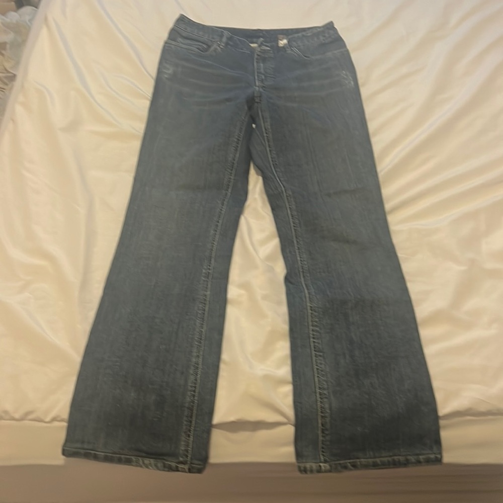 Tahari distressed denim